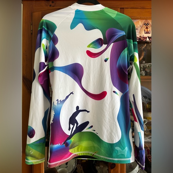 Colorful Long Sleeve Swim Top - Picture 5 of 10